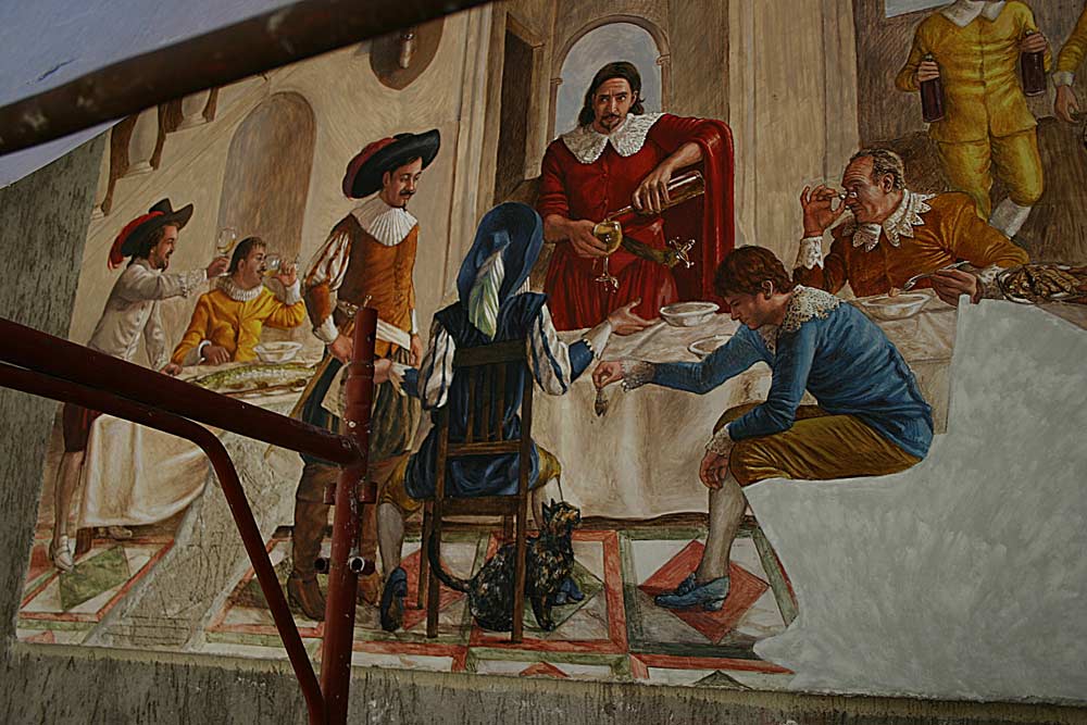 Particolare affresco Parlasco