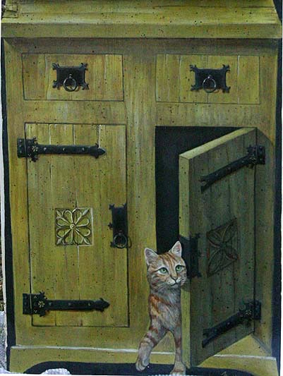 Particolare di una porta decorata