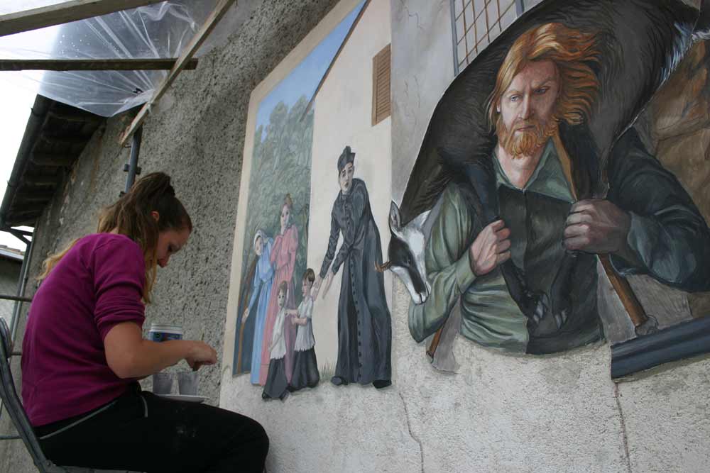 Particolare Affresco Santa Brigida